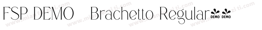 FSP DEMO   Brachetto Regular字体转换